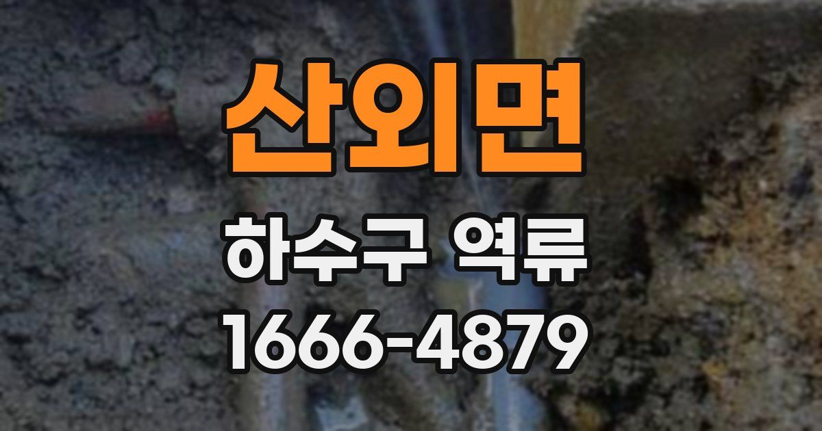 산외면 하수구 역류