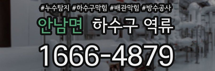 안남면 하수구 역류