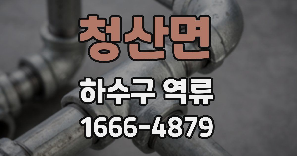 청산면 하수구 역류
