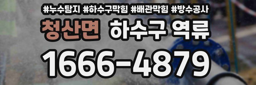 청산면 하수구 역류
