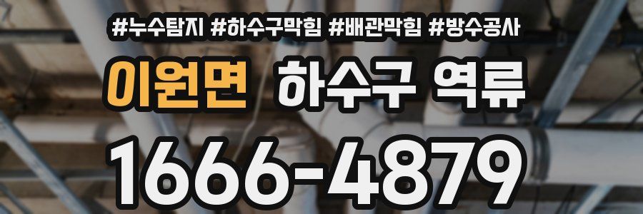 이원면 하수구 역류