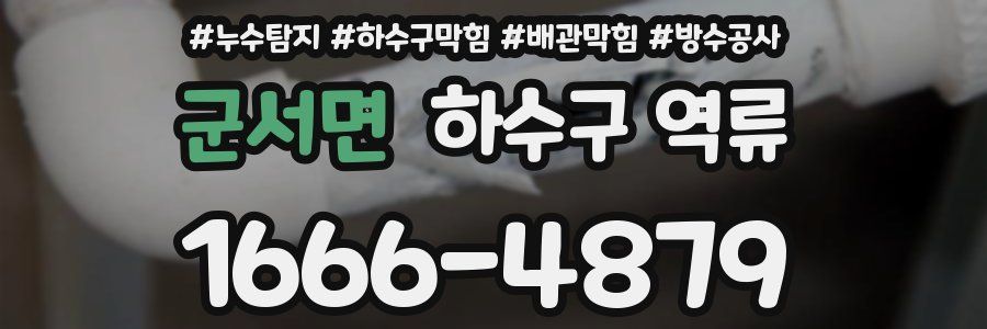 군서면 하수구 역류