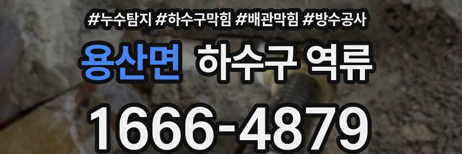 용산면 하수구 역류