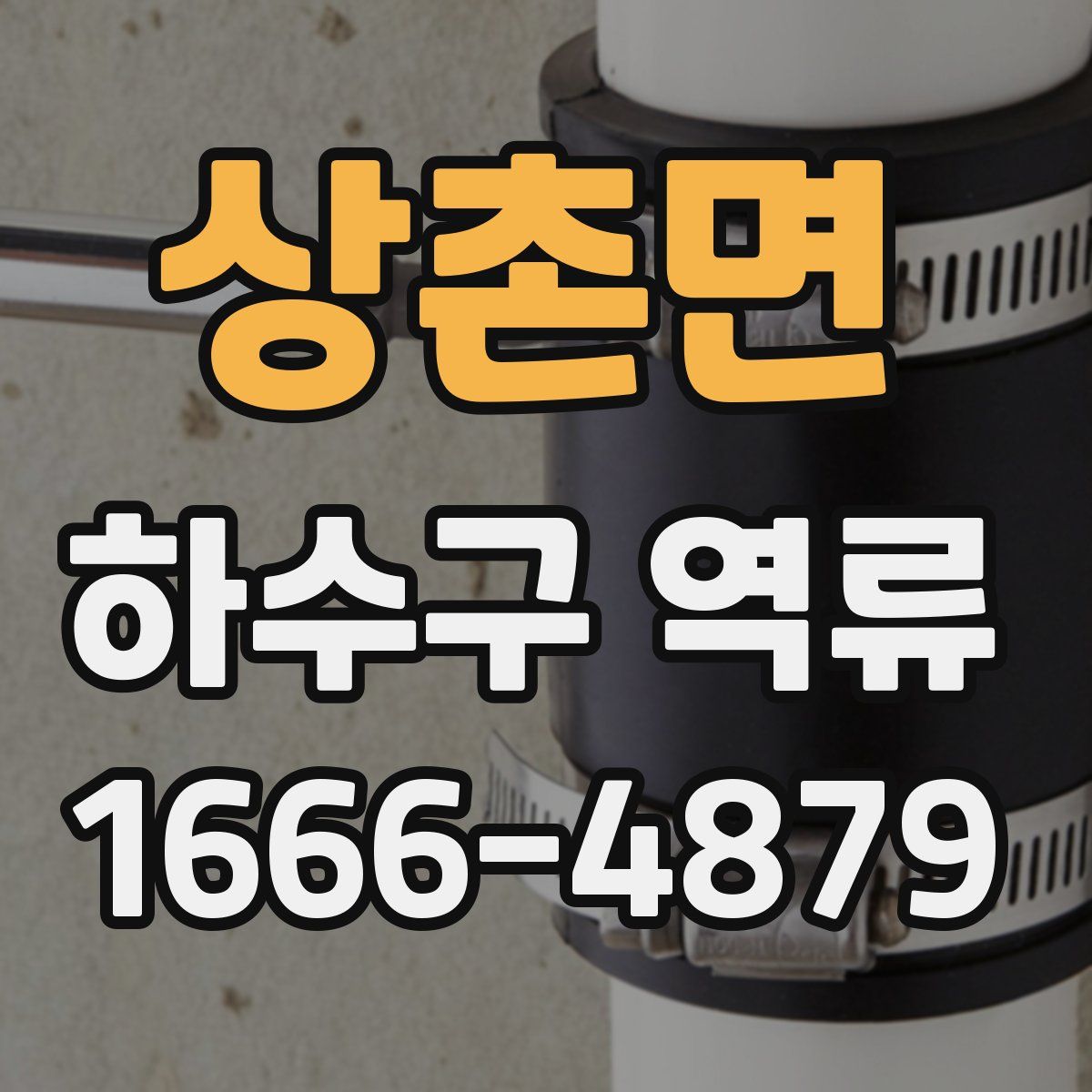 상촌면 하수구 역류