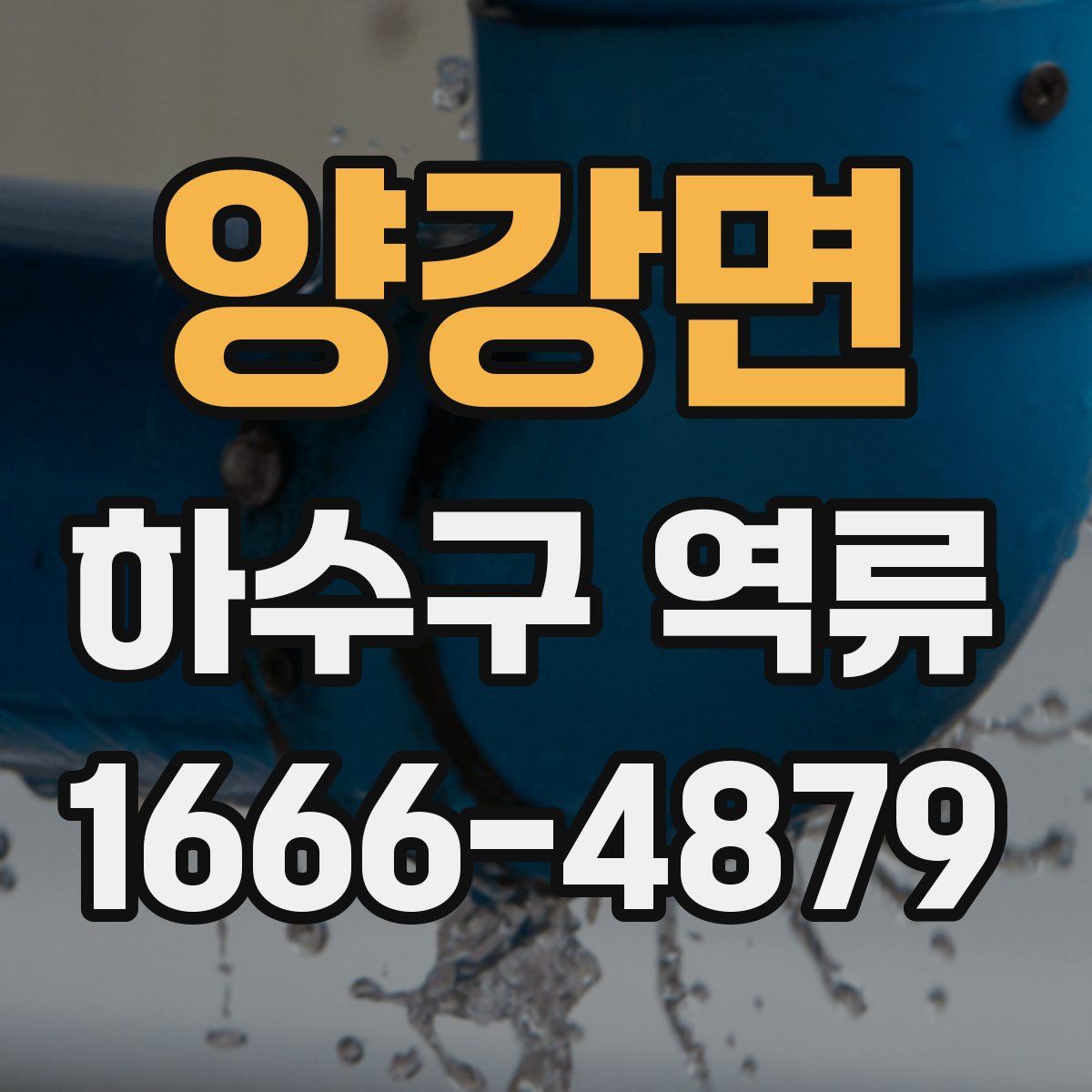 양강면 하수구 역류