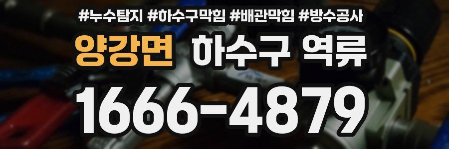 양강면 하수구 역류