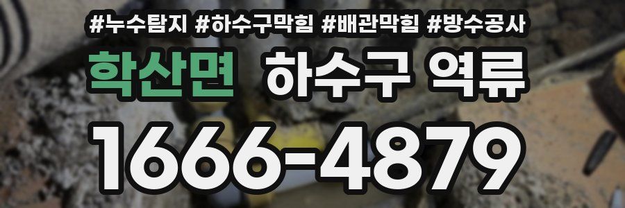 학산면 하수구 역류
