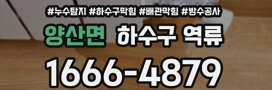 양산면 하수구 역류