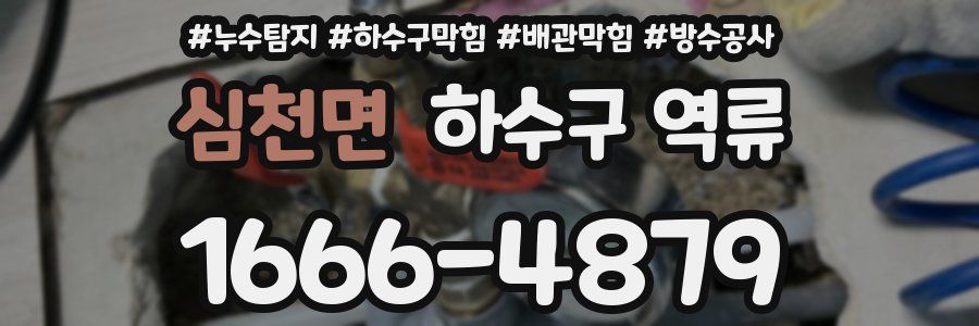 심천면 하수구 역류