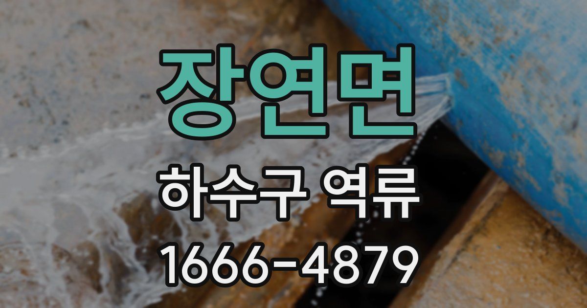 장연면 하수구 역류