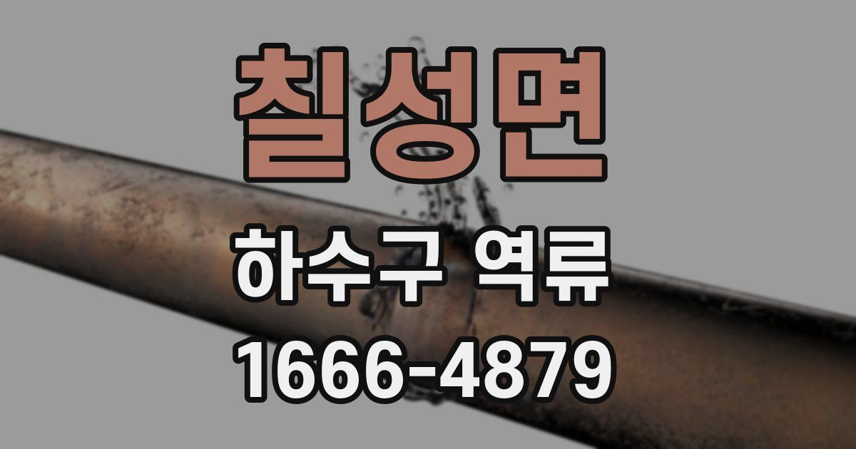 칠성면 하수구 역류