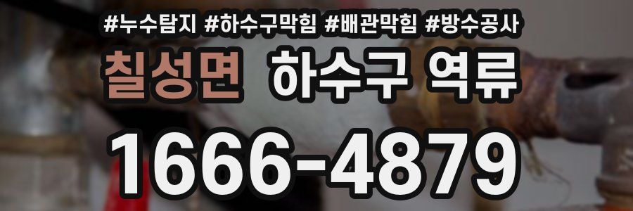 칠성면 하수구 역류