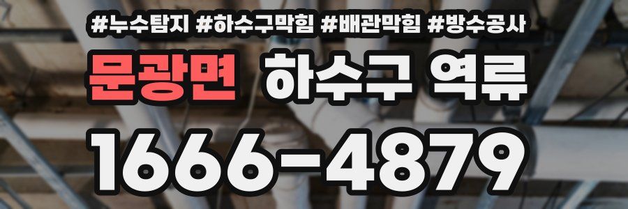 문광면 하수구 역류
