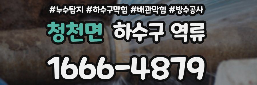 청천면 하수구 역류