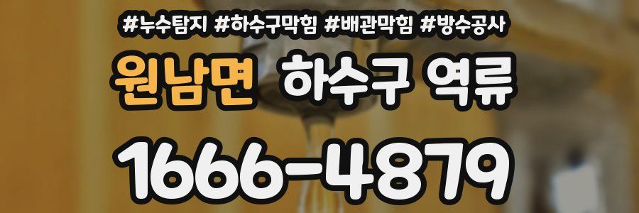 원남면 하수구 역류