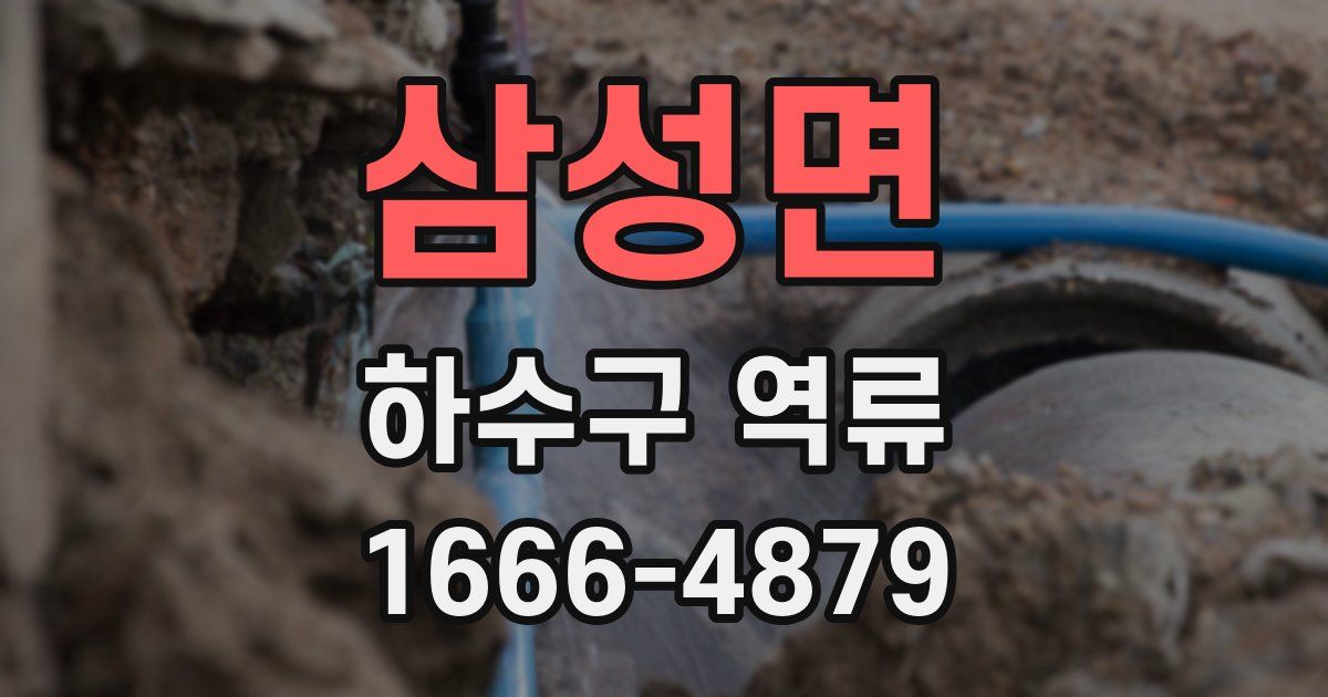 삼성면 하수구 역류