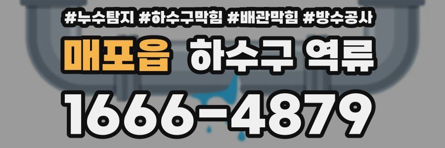 매포읍 하수구 역류