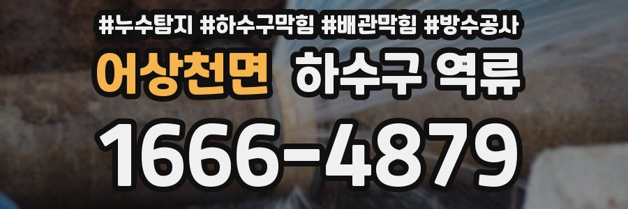 어상천면 하수구 역류