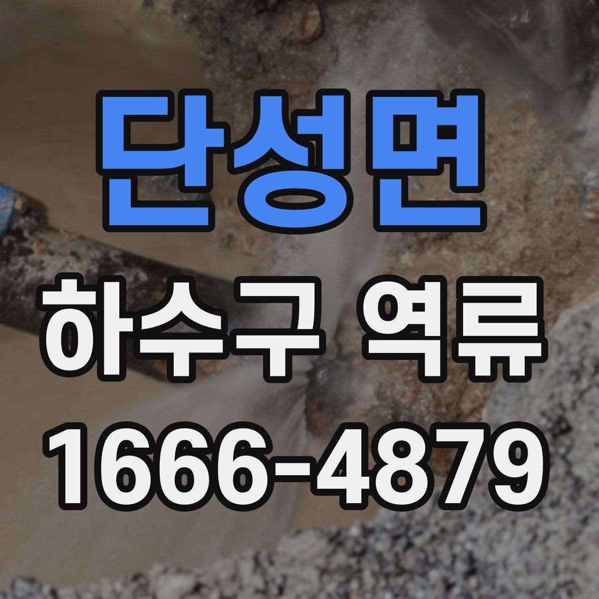 단성면 하수구 역류