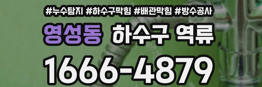 영성동 하수구 역류