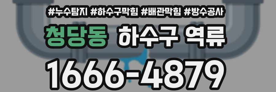 청당동 하수구 역류