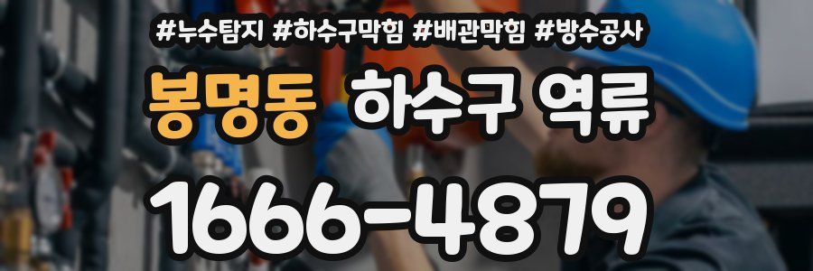 봉명동 하수구 역류
