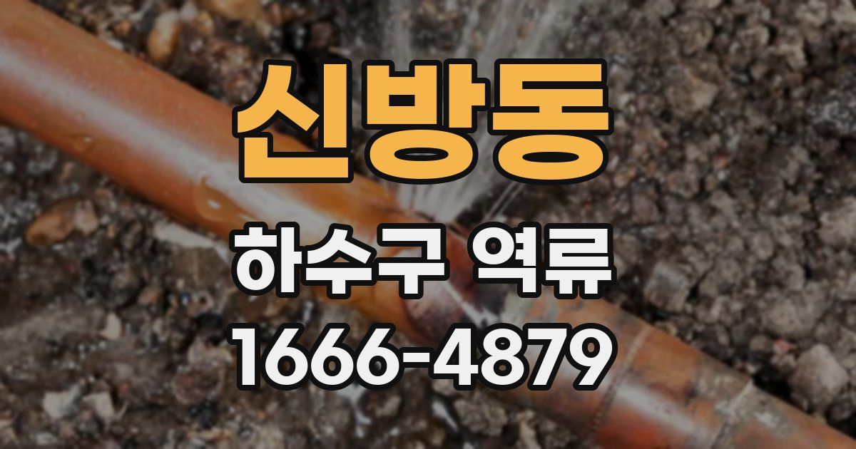 신방동 하수구 역류