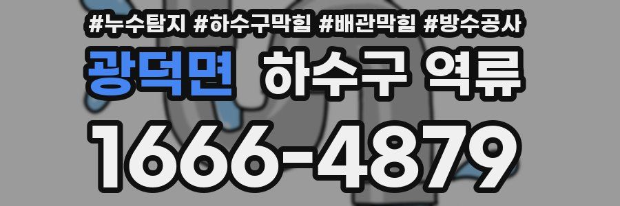 광덕면 하수구 역류