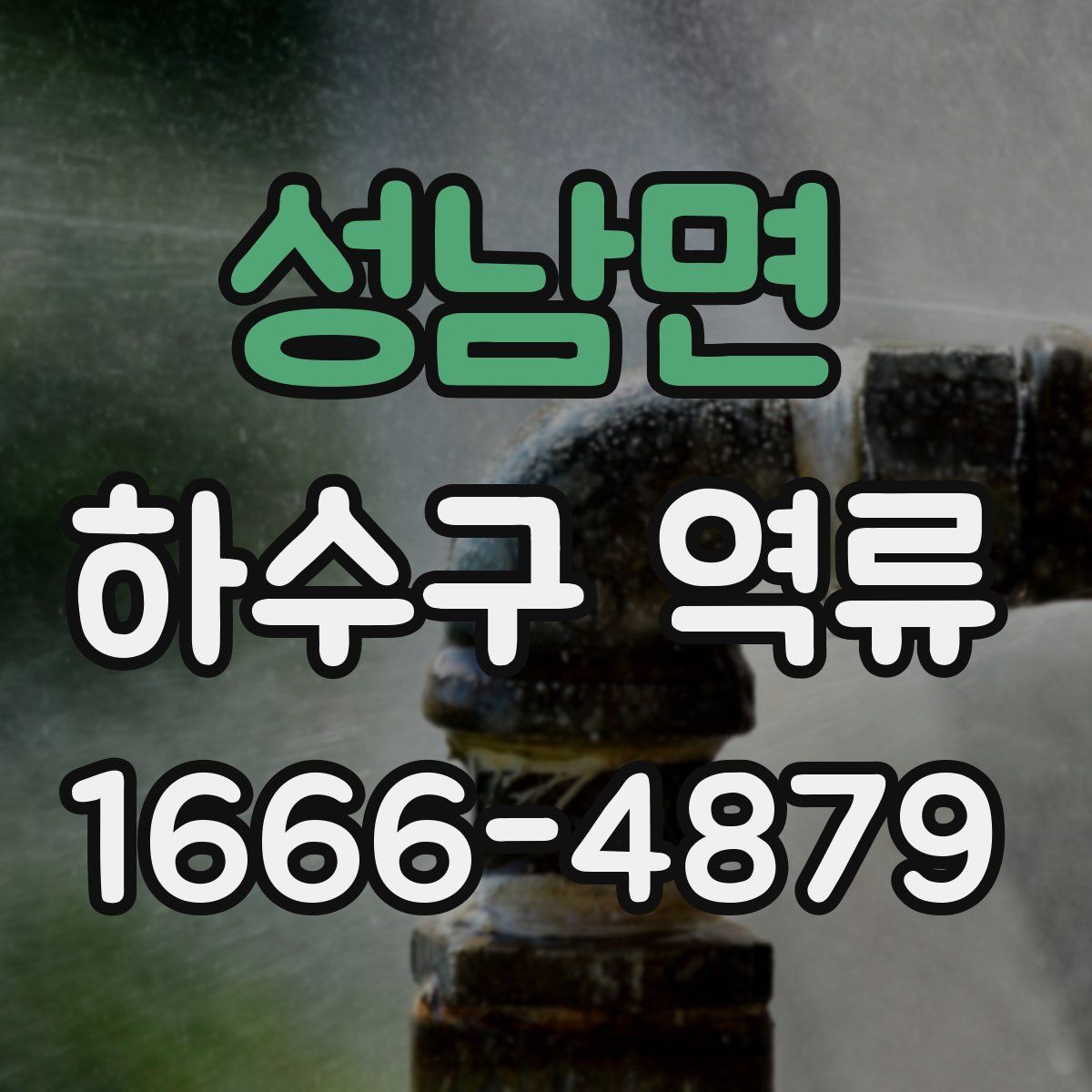성남면 하수구 역류