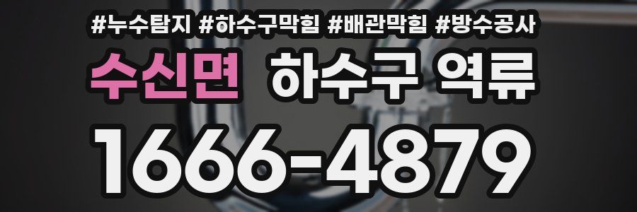 수신면 하수구 역류