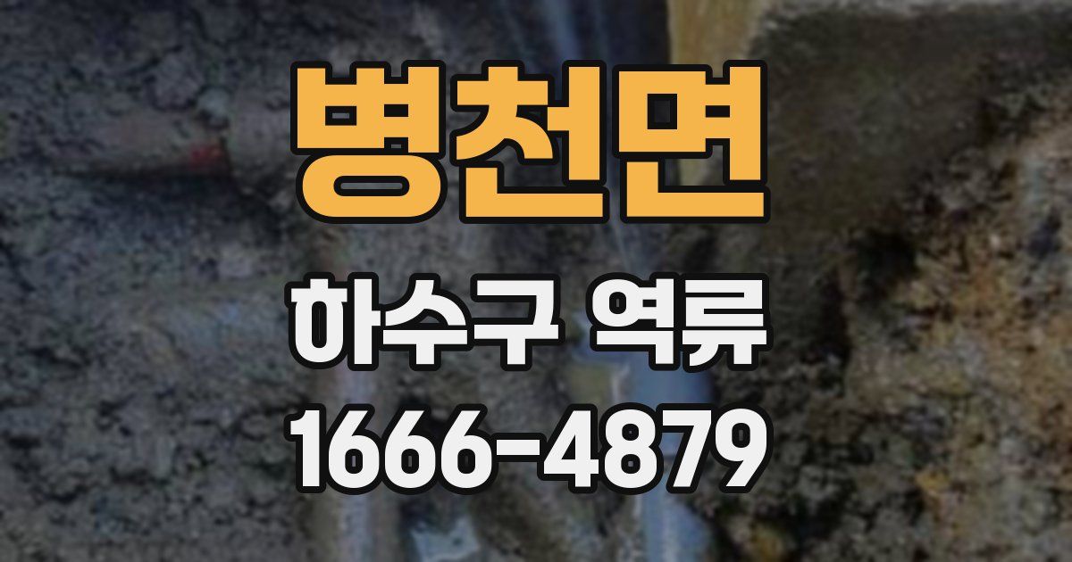 병천면 하수구 역류