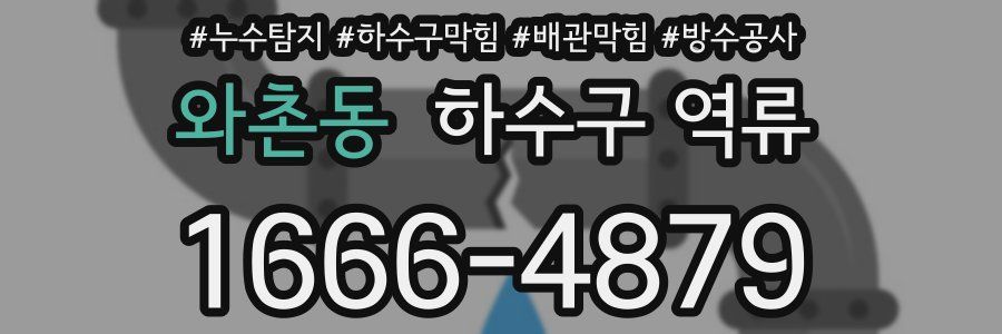 와촌동 하수구 역류