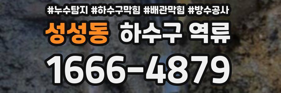 성성동 하수구 역류