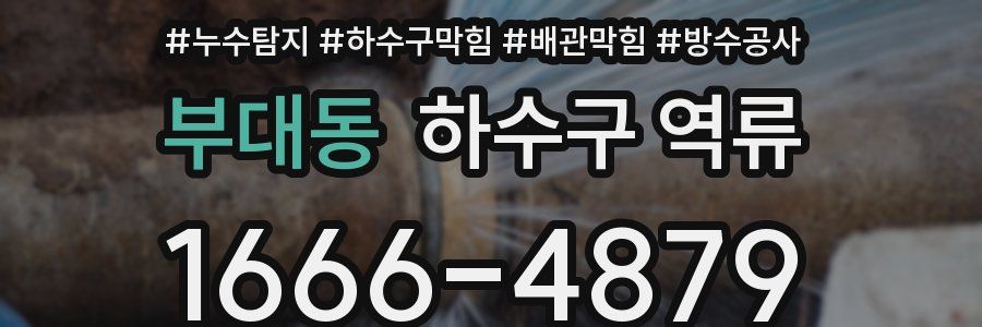 부대동 하수구 역류