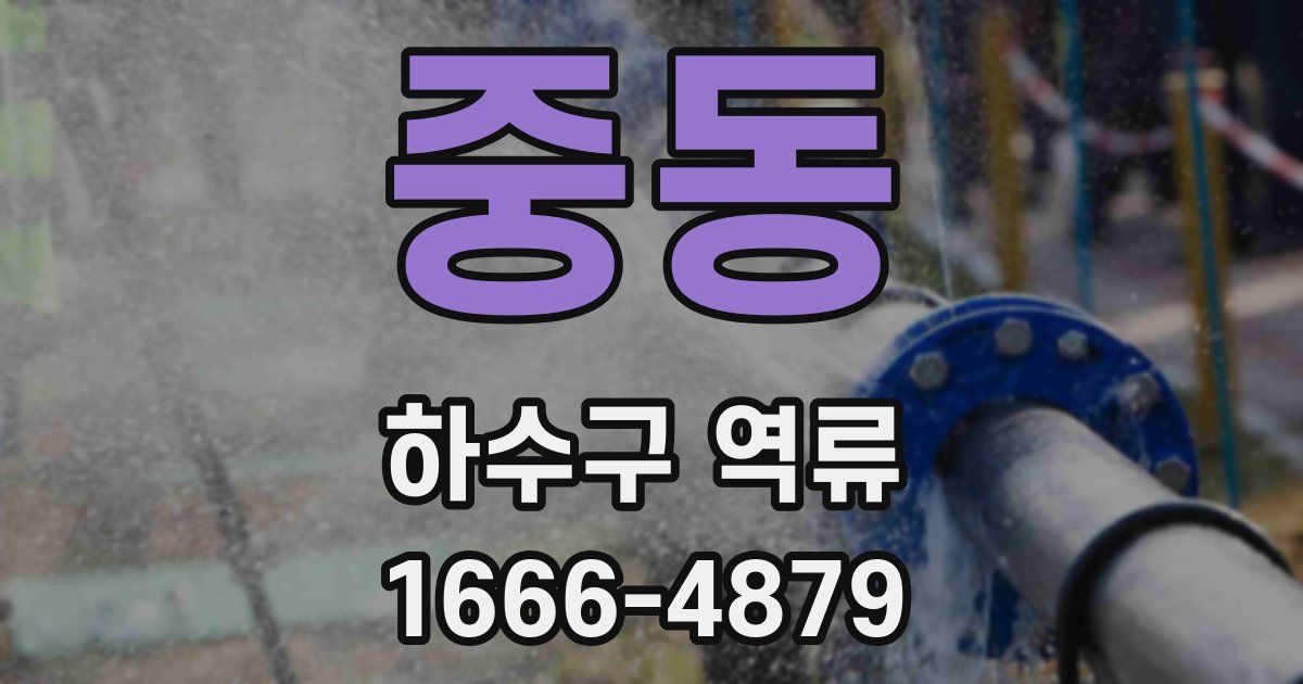 중동 하수구 역류