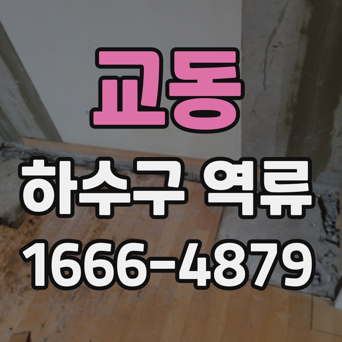 교동 하수구 역류