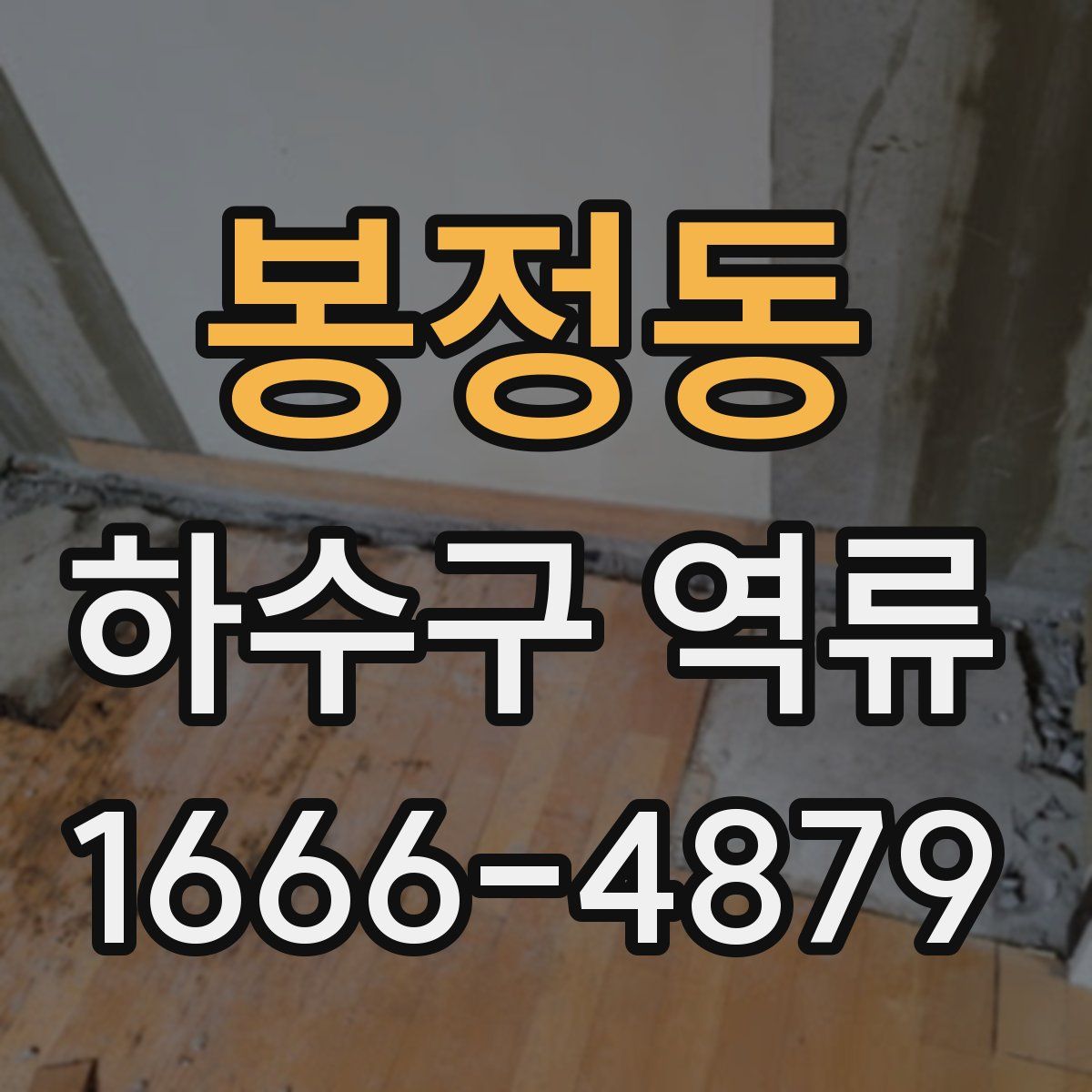 봉정동 하수구 역류