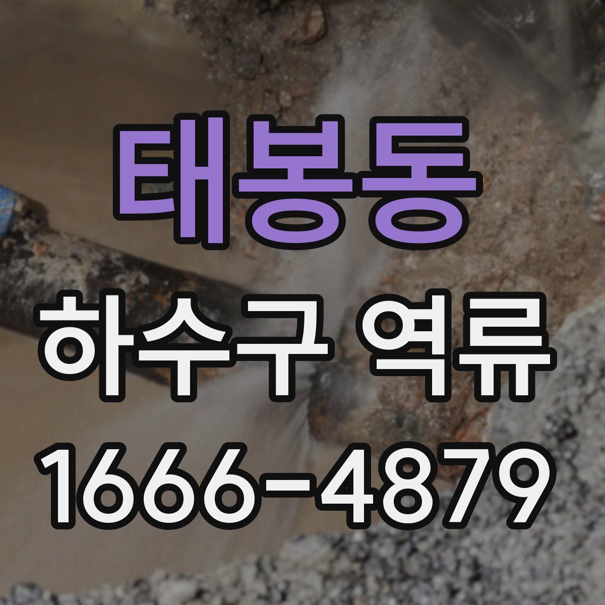 태봉동 하수구 역류