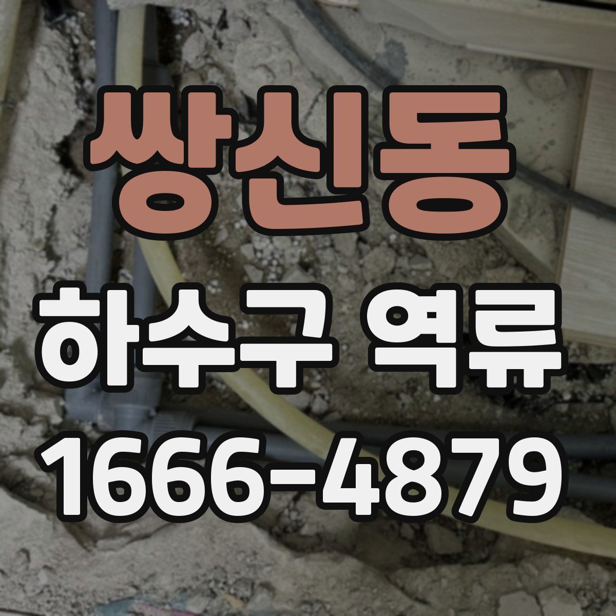 쌍신동 하수구 역류
