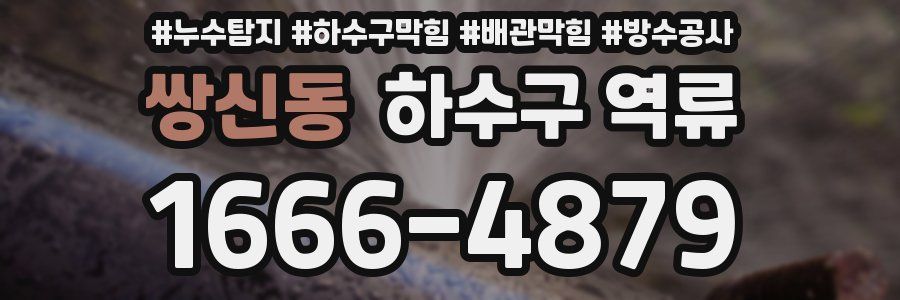 쌍신동 하수구 역류