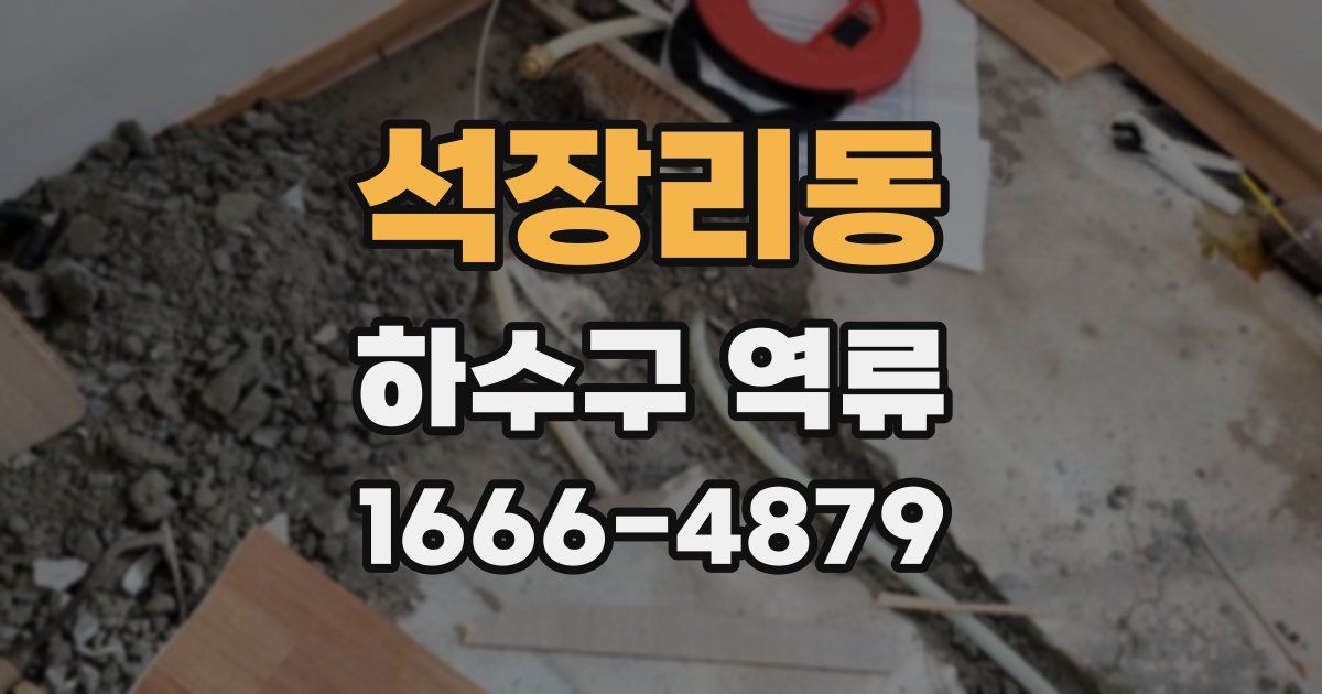 석장리동 하수구 역류