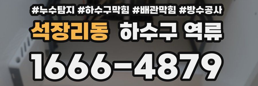 석장리동 하수구 역류