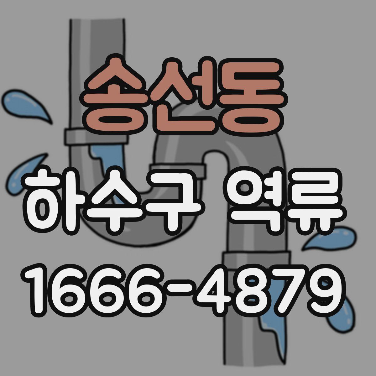 송선동 하수구 역류