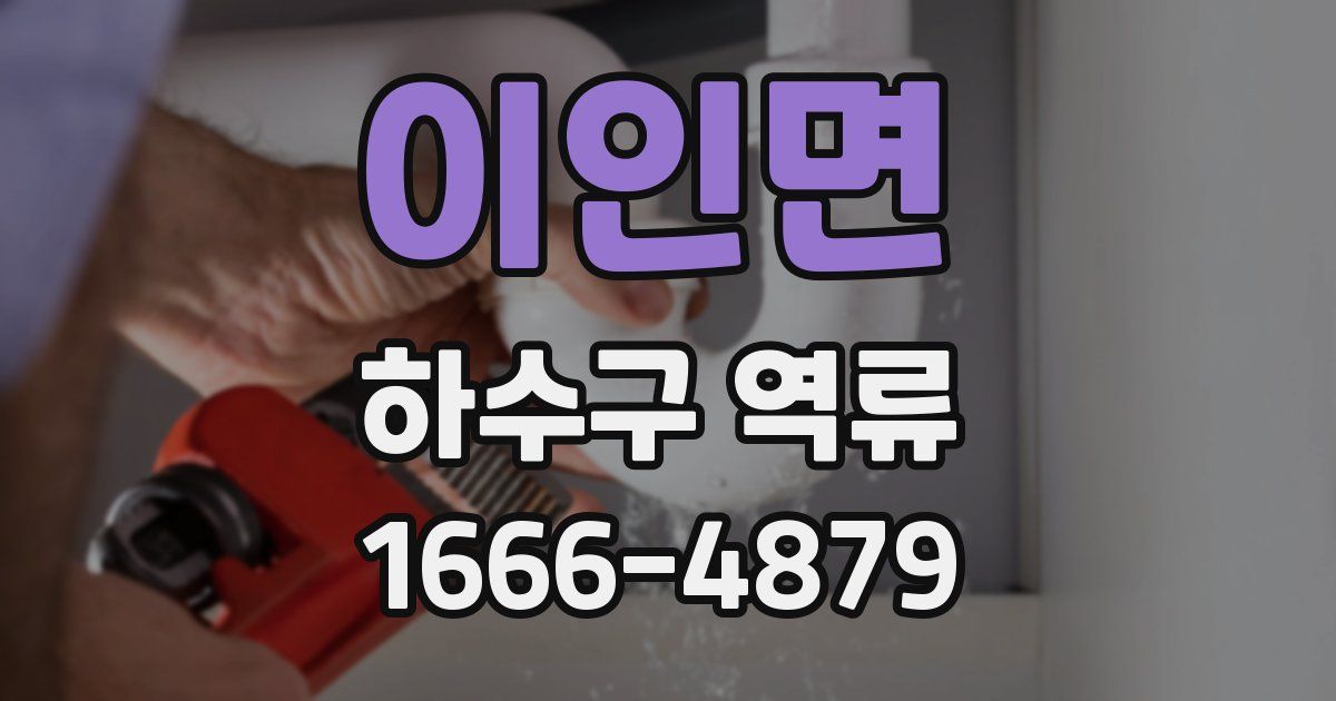 이인면 하수구 역류