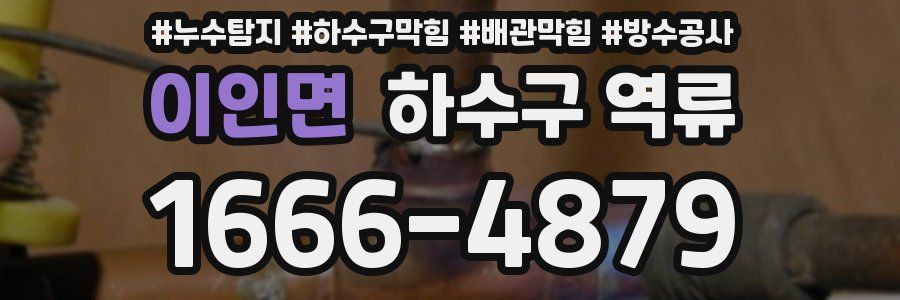 이인면 하수구 역류