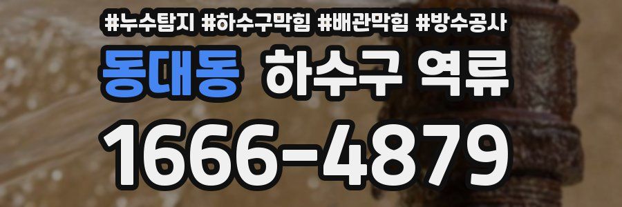 동대동 하수구 역류