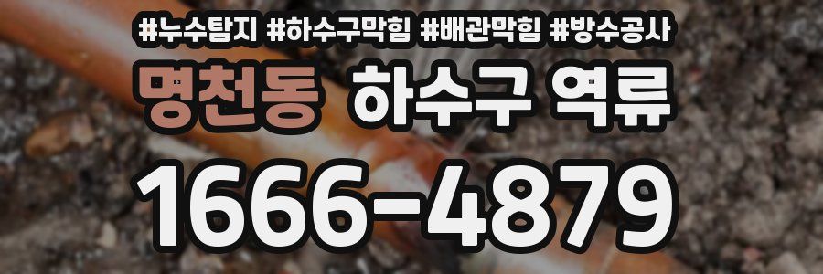 명천동 하수구 역류