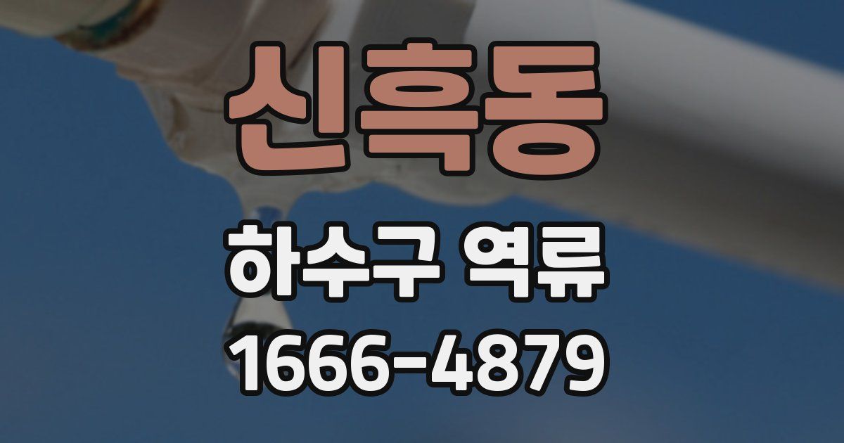 신흑동 하수구 역류