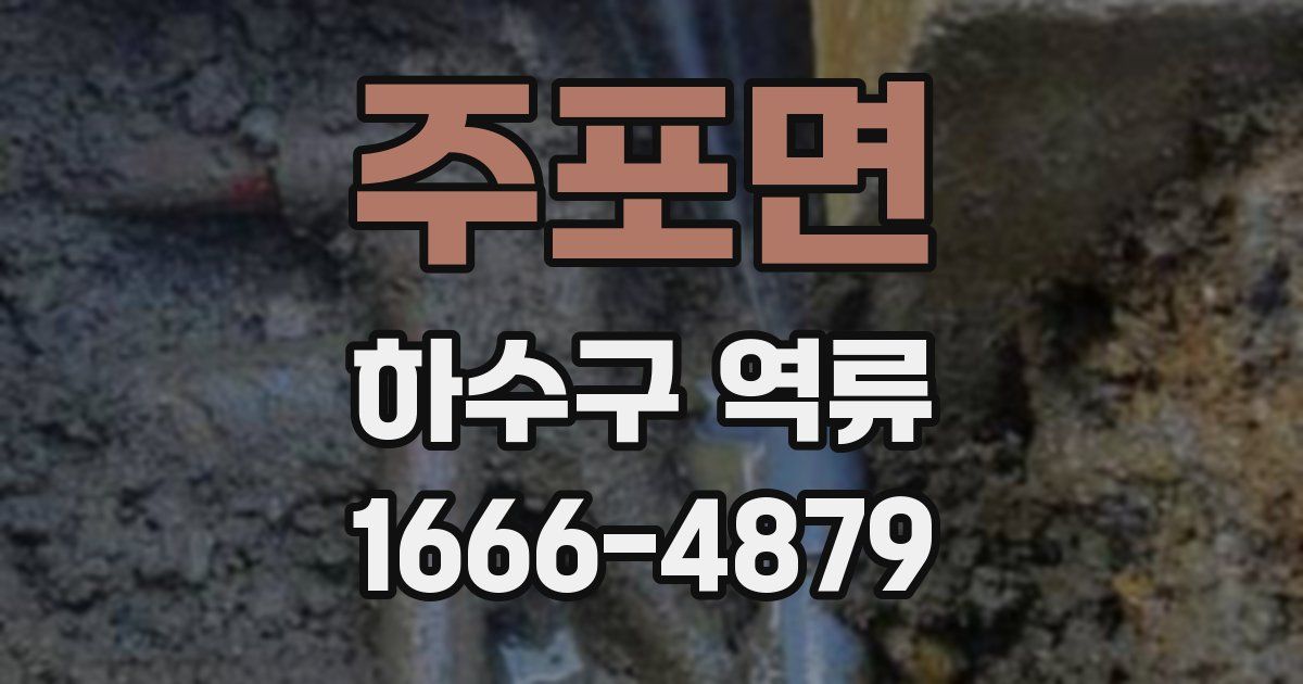주포면 하수구 역류