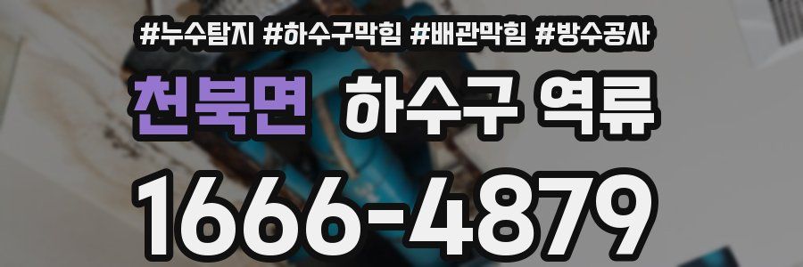 천북면 하수구 역류